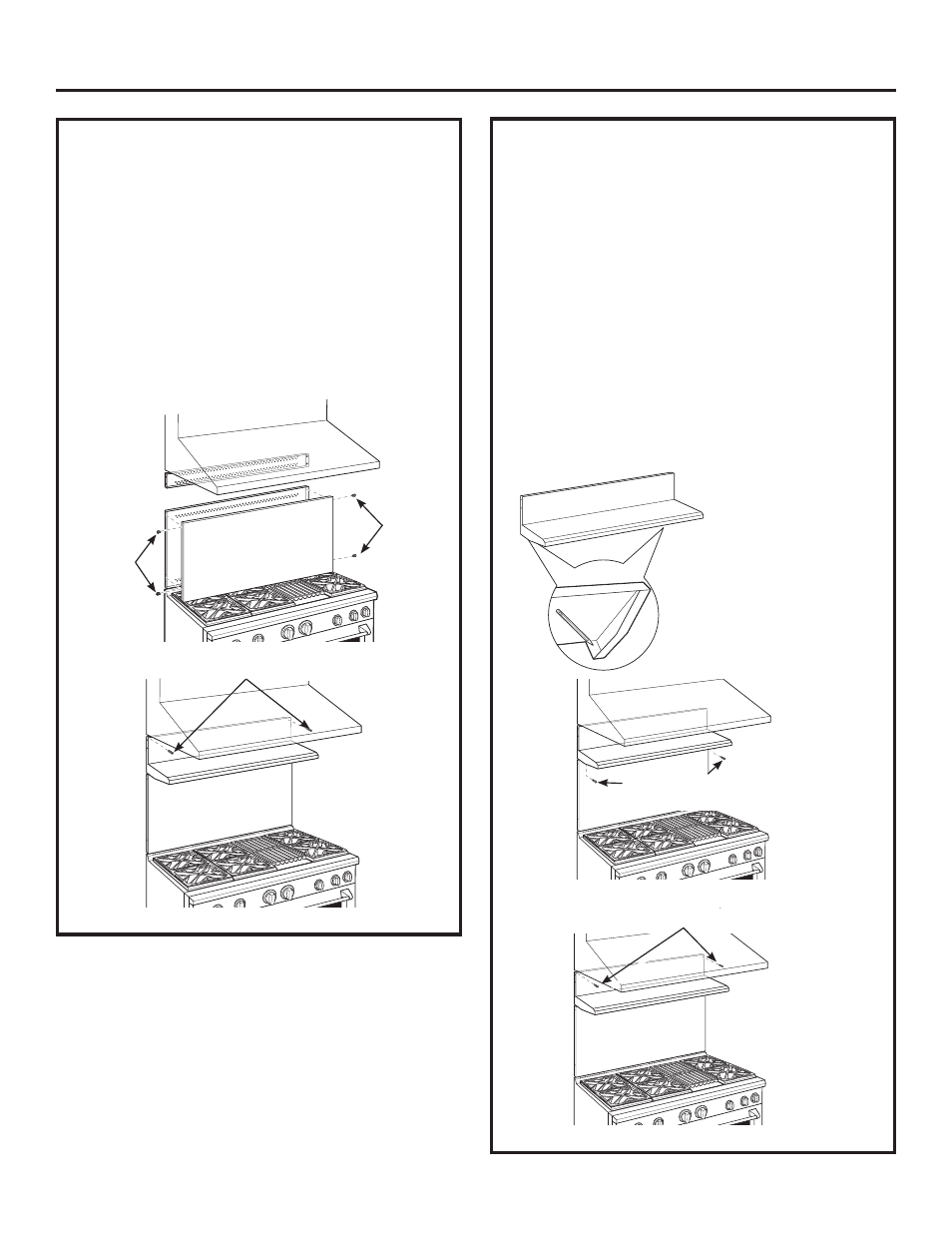 Instale los paneles de cubierta (cont.), Instale los paneles de cubierta | GE ZGP304NRSS User Manual | Page 71 / 80