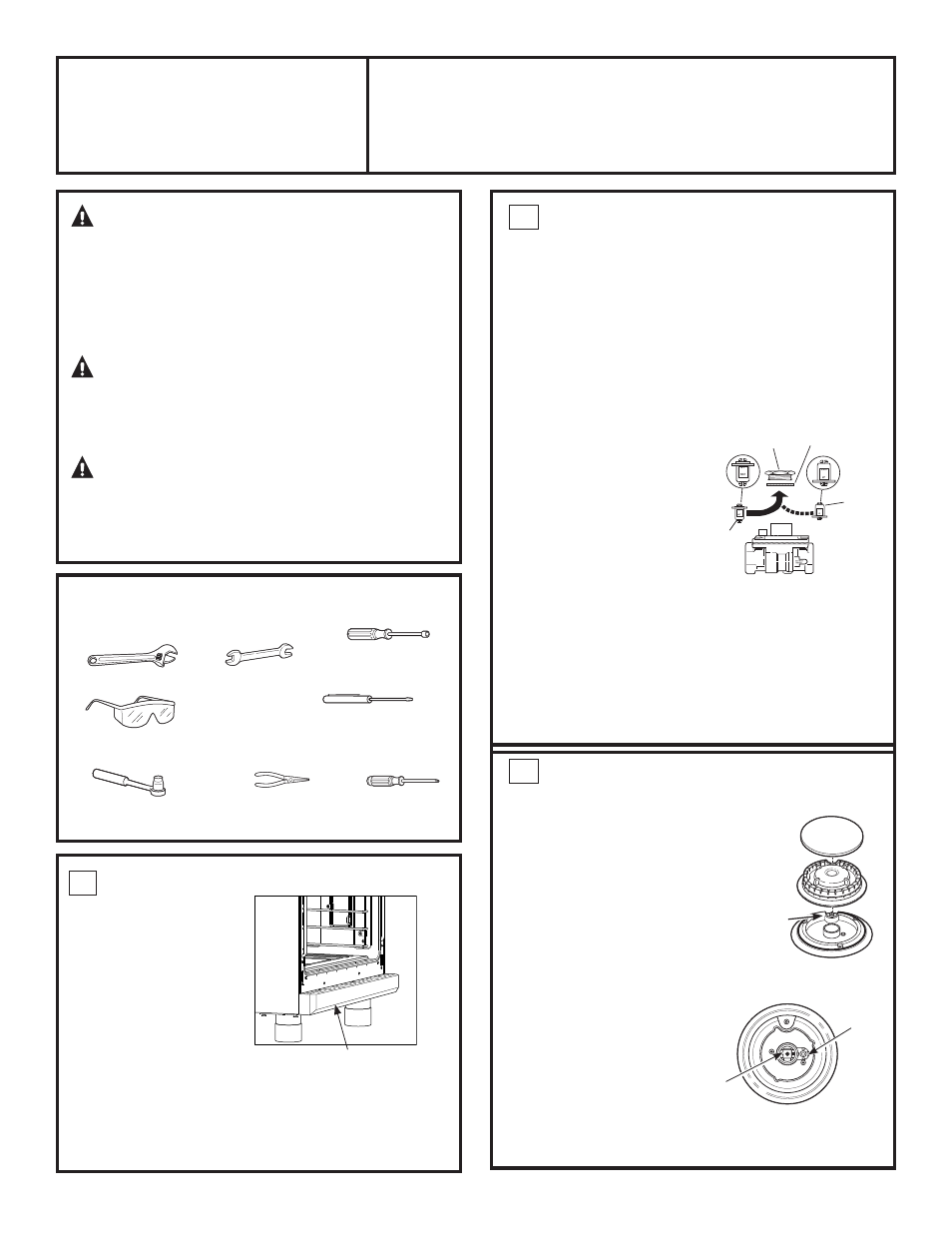 Instrucciones, De instalación, Advertencia | Conversión de gas natural a gas lp, Conversión de gas lp a gas natural, 3 cambie los orificios de los quemadores, Soporte de orificios | GE ZGP304NRSS User Manual | Page 72 / 80