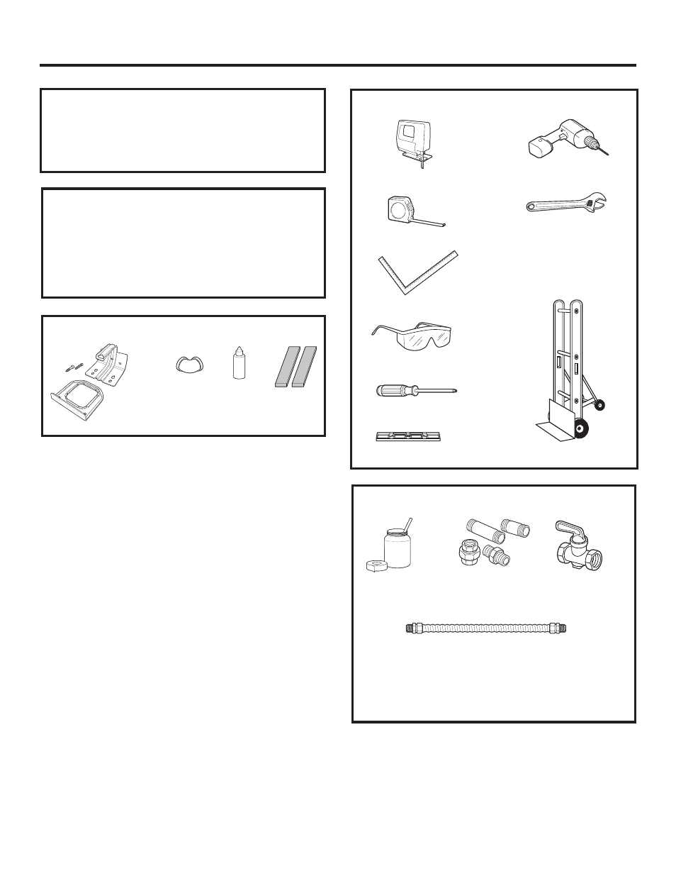 Installation information, Materials required (not provided), Tools required | Materials provided | GE ZGP304NRSS User Manual | Page 8 / 80