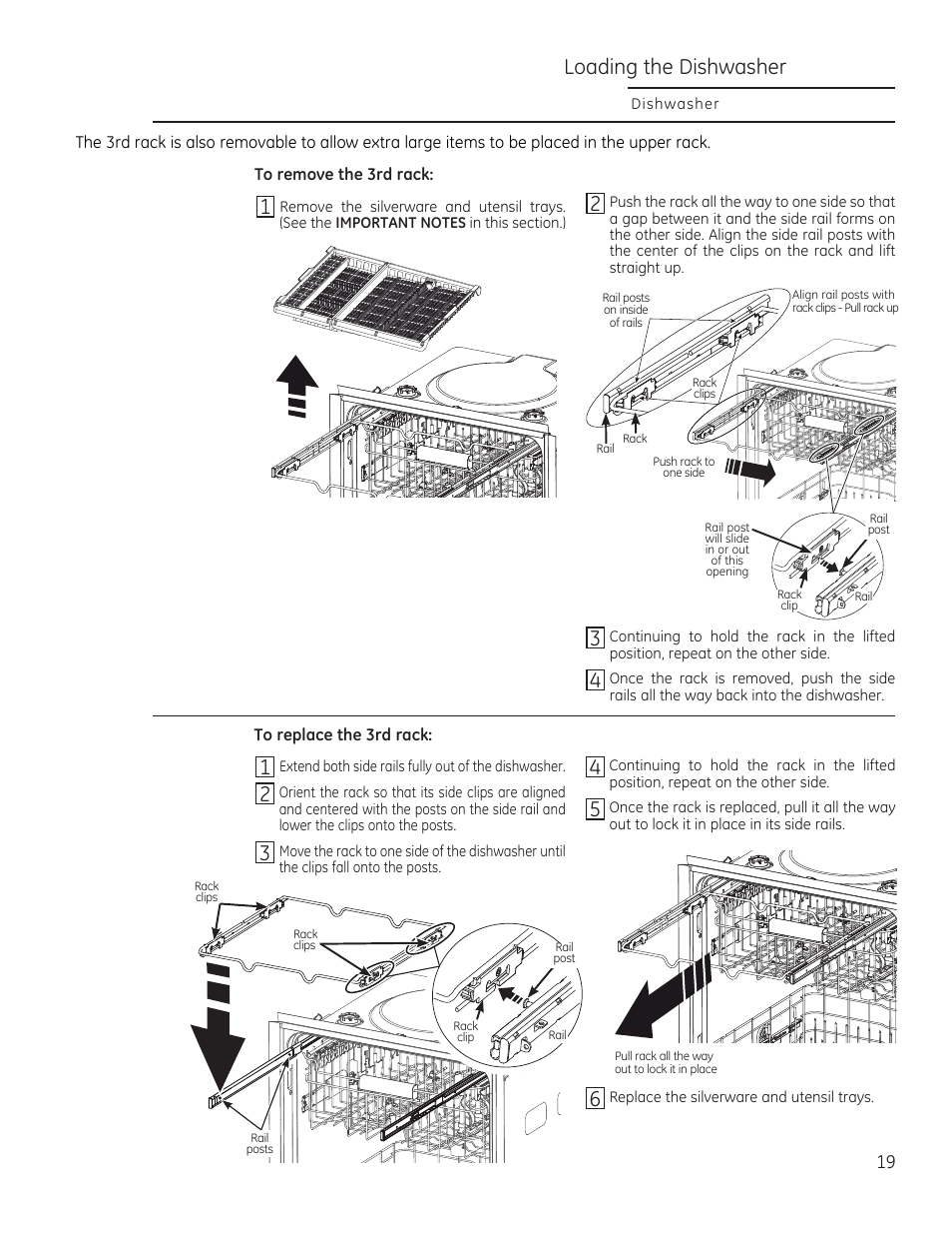 Loading the dishwasher | GE ZDT870SIFII User Manual | Page 19 / 96