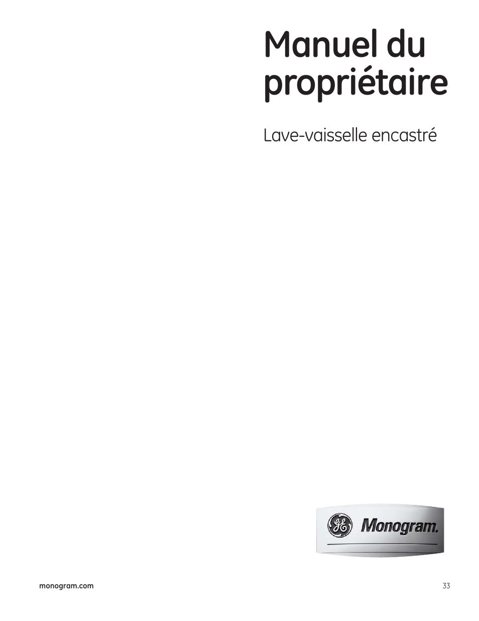 Manuel du propriétaire | GE ZDT870SIFII User Manual | Page 33 / 96