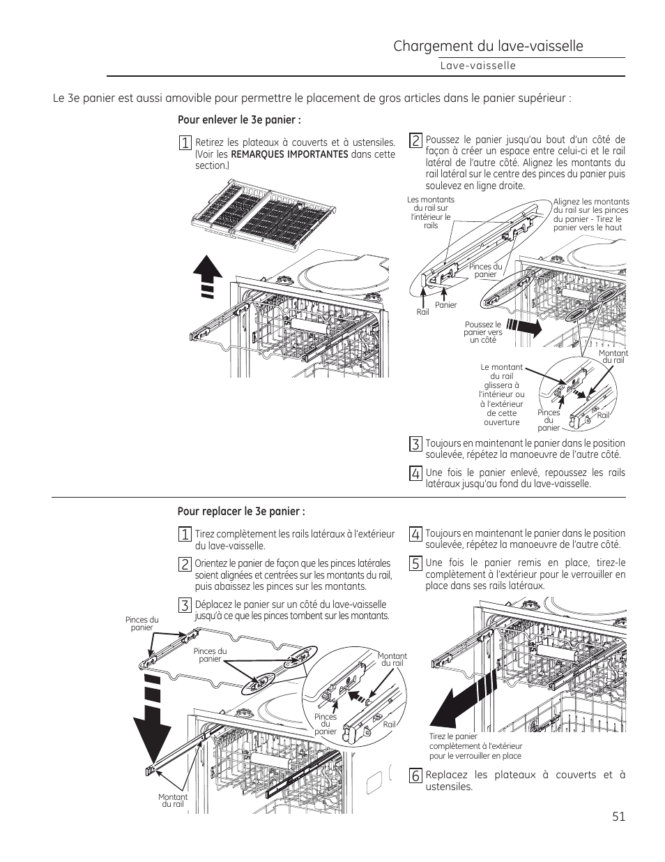 Chargement du lave-vaisselle | GE ZDT870SIFII User Manual | Page 51 / 96