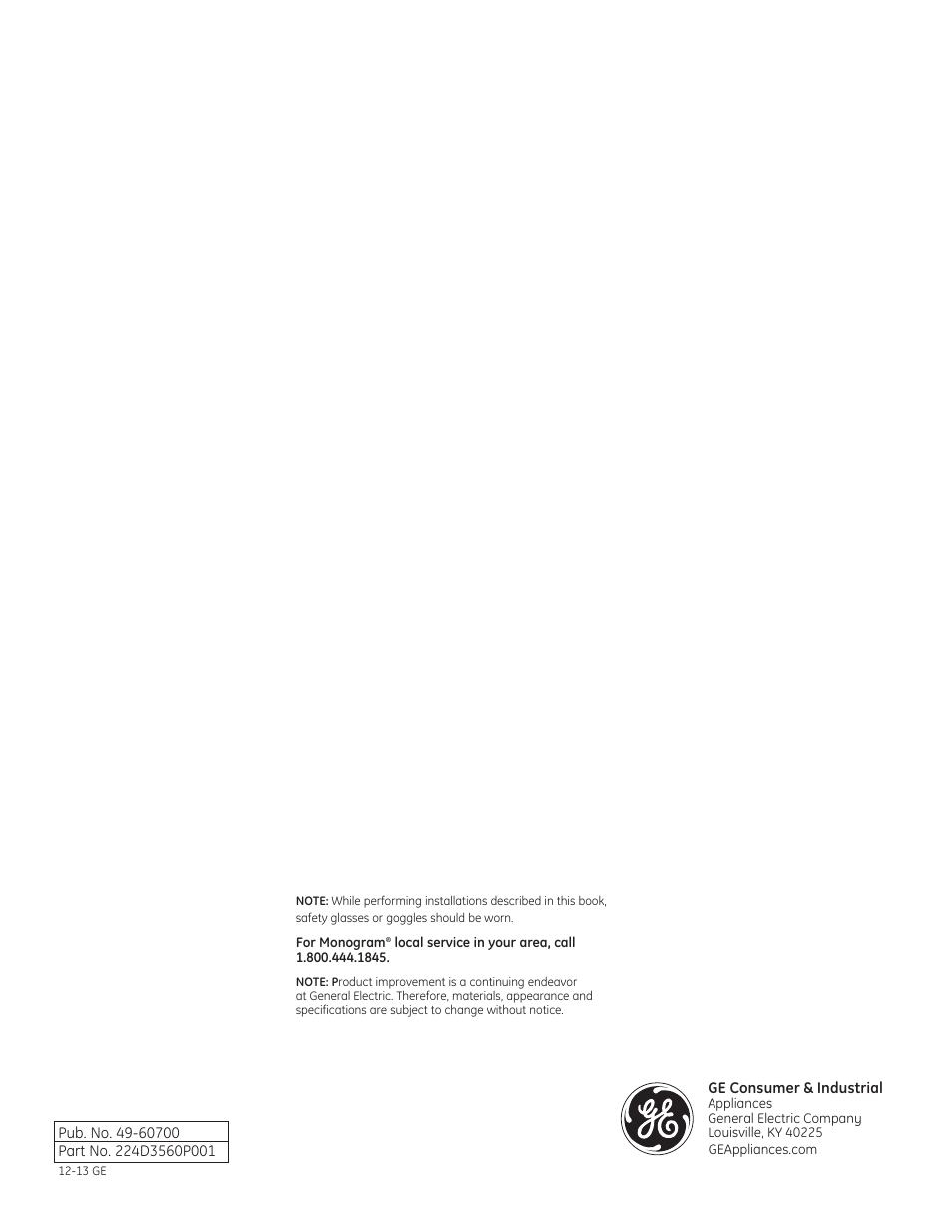 GE ZIP360NZ User Manual | Page 20 / 20
