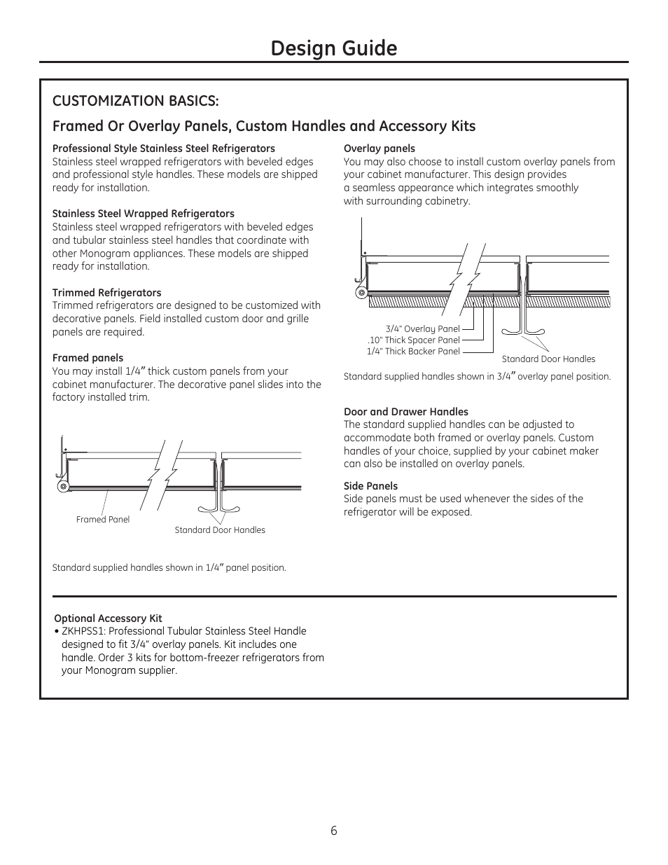 Design guide | GE ZIP360NZ User Manual | Page 6 / 20