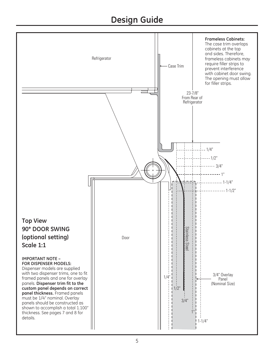 Design guide | GE ZIS420NX User Manual | Page 5 / 24