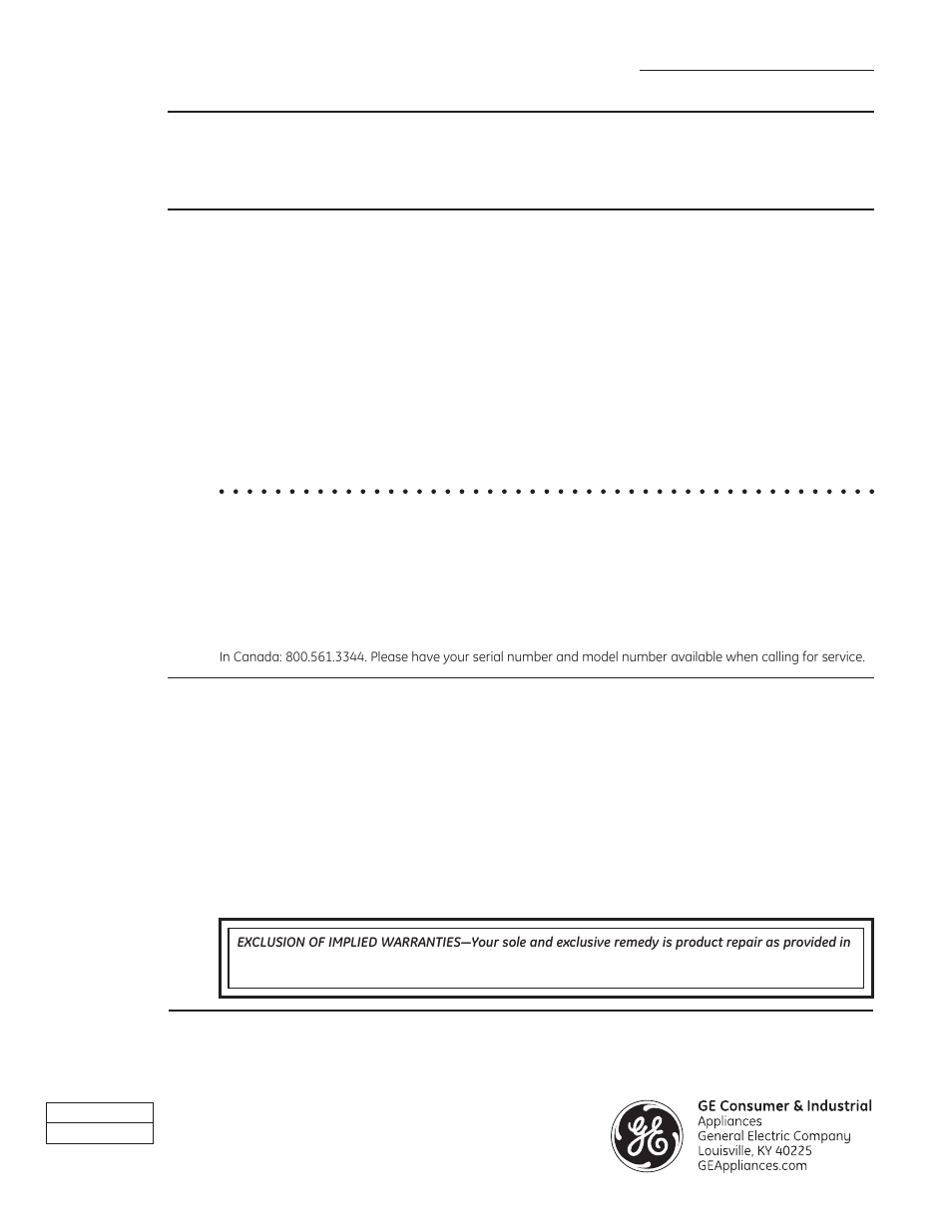 Warranty, What is not covered | GE ZISB360DX User Manual | Page 32 / 32
