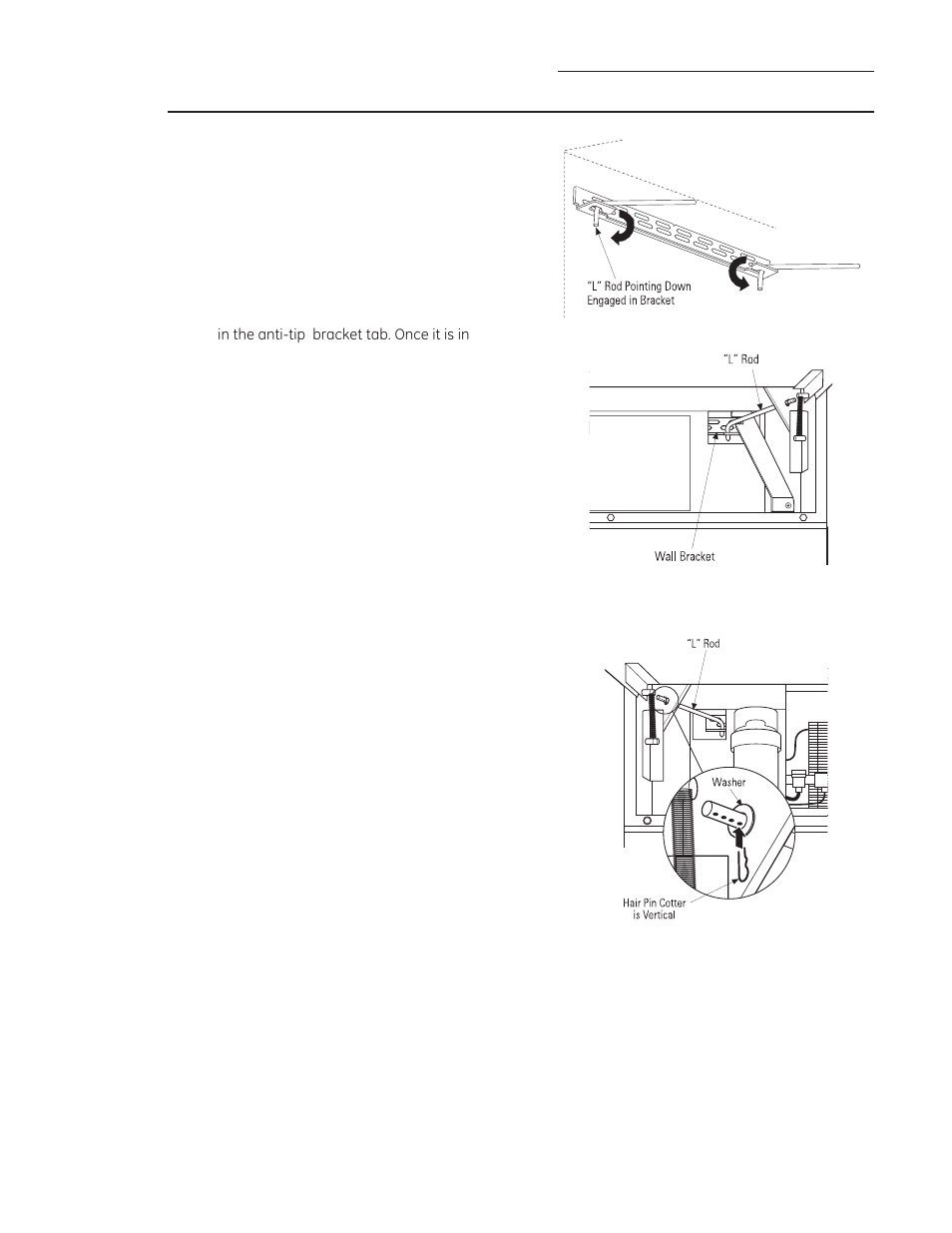 Anti-tip bracket installation, Secure unit to wall | GE ZIRS360NXRH User Manual | Page 20 / 28