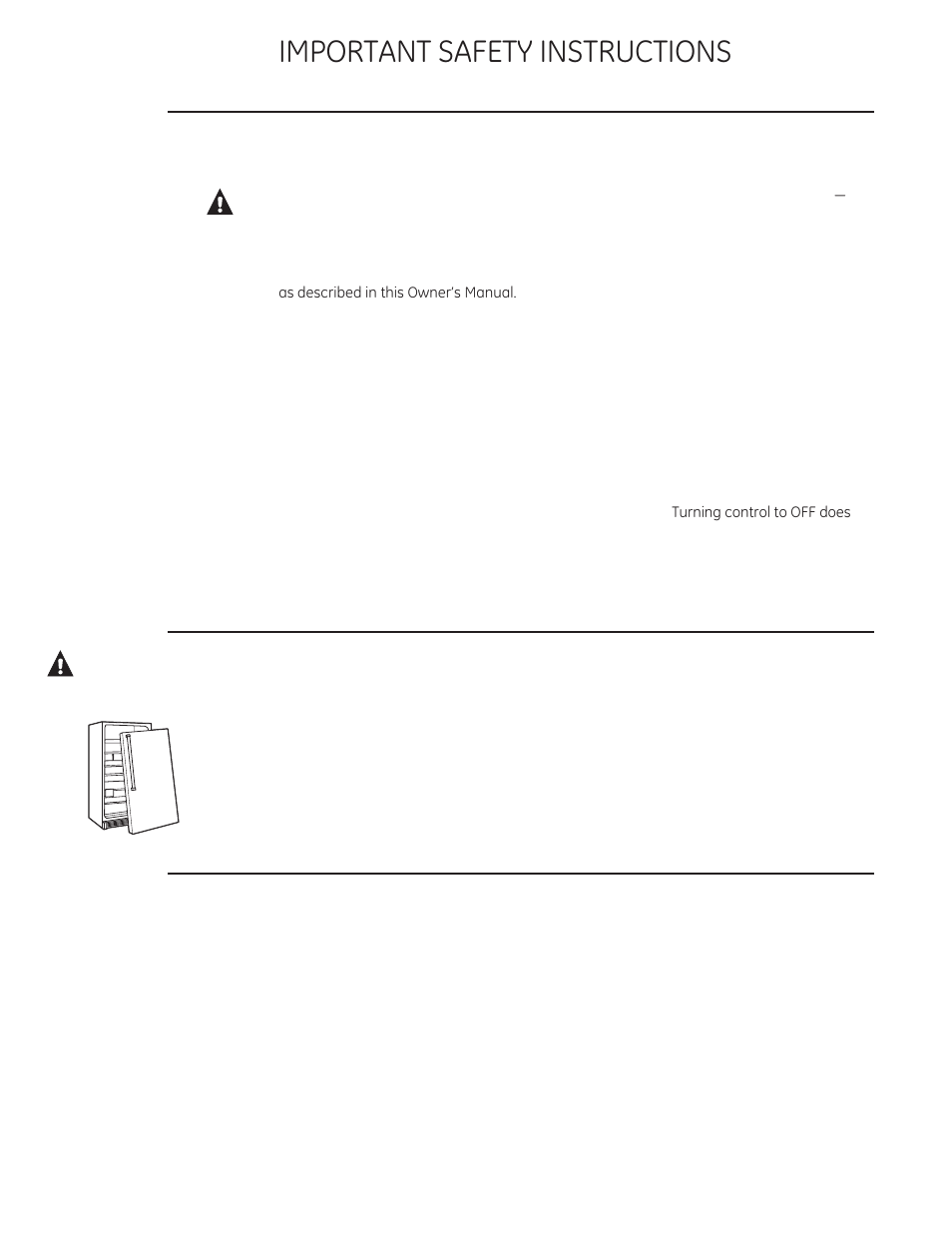 Danger: risk of child entrapment, Refrigerants, Warning | GE ZIRS360NXRH User Manual | Page 4 / 28