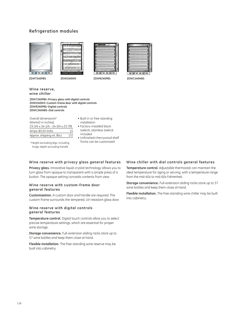 GE ZDWR240PBS User Manual | 3 pages
