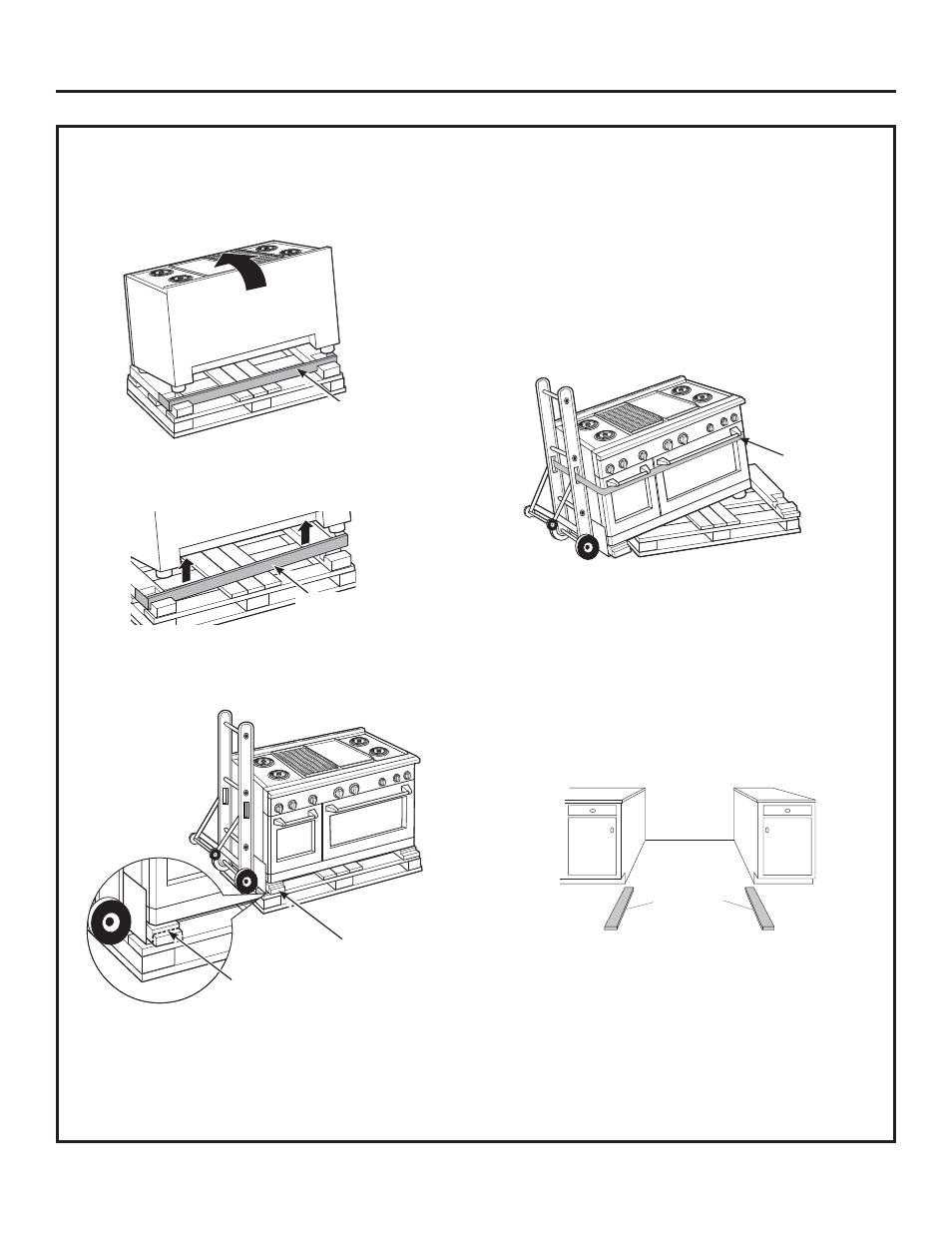 Installation preparation, Move the range indoors, Step 2 | GE ZDP364NDPSS User Manual | Page 12 / 68