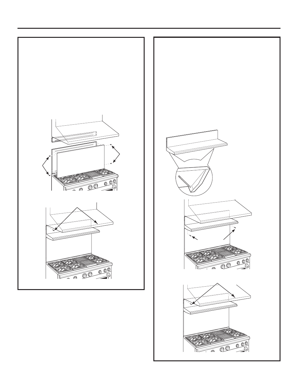 Install cover panels (cont.), Install cover panels | GE ZDP364NDPSS User Manual | Page 20 / 68