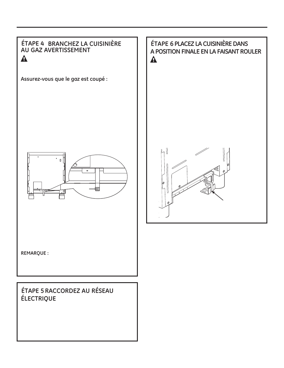 Avertissement, Installation | GE ZDP364NDPSS User Manual | Page 36 / 68