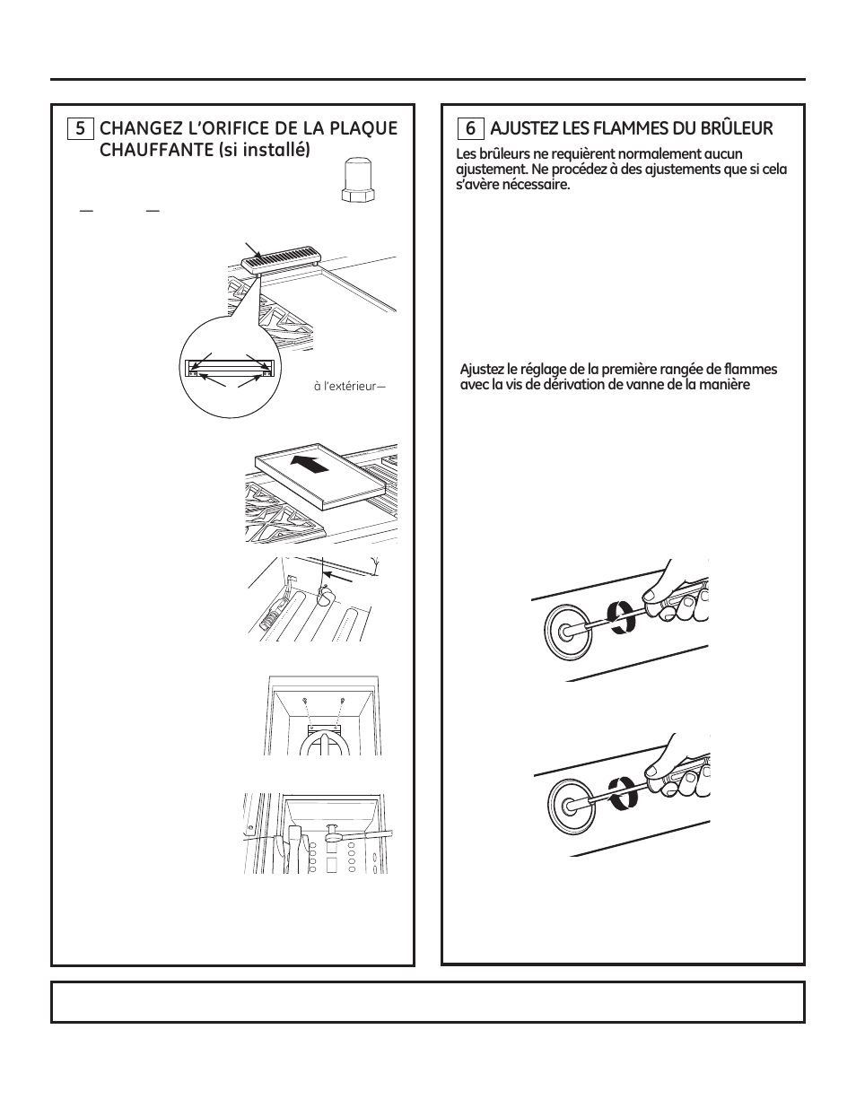 Consignes d’installation pour la conversion de gaz | GE ZDP364NDPSS User Manual | Page 45 / 68
