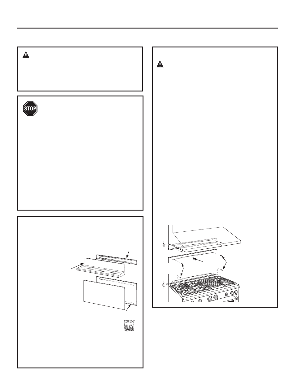 Advertencia, Antes de comenzar, Herramientas y materiales requeridos | Instale los paneles de soporte de pared | GE ZDP364NDPSS User Manual | Page 63 / 68