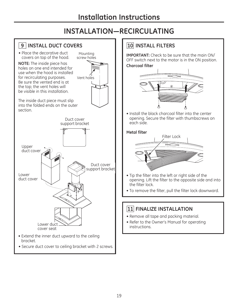 GE ZV900SLSS User Manual | Page 19 / 20