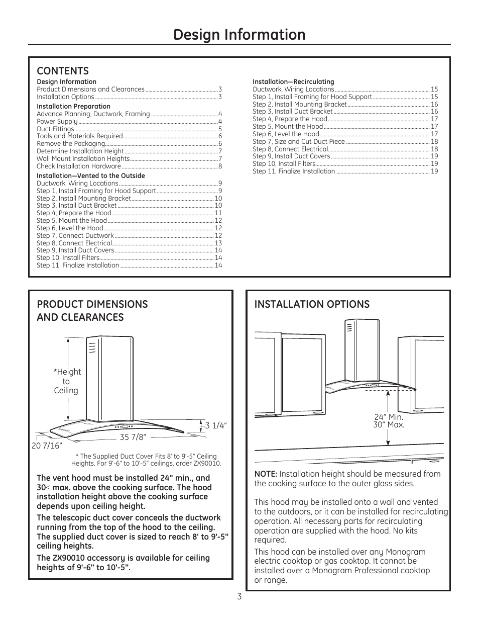 GE ZV900SLSS User Manual | Page 3 / 20