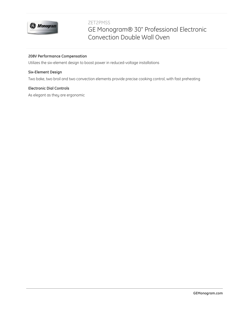 GE ZET2PMSS User Manual | Page 2 / 4