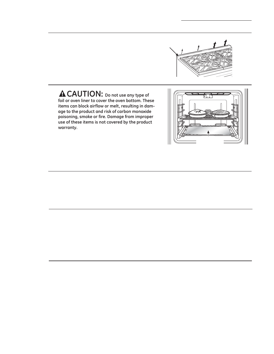 Baking tips, Pan placement, Preheating | Aluminum foil and oven liners, Rear oven vents, Baking pans/sheets | GE ZDP486NDPSS User Manual | Page 17 / 128