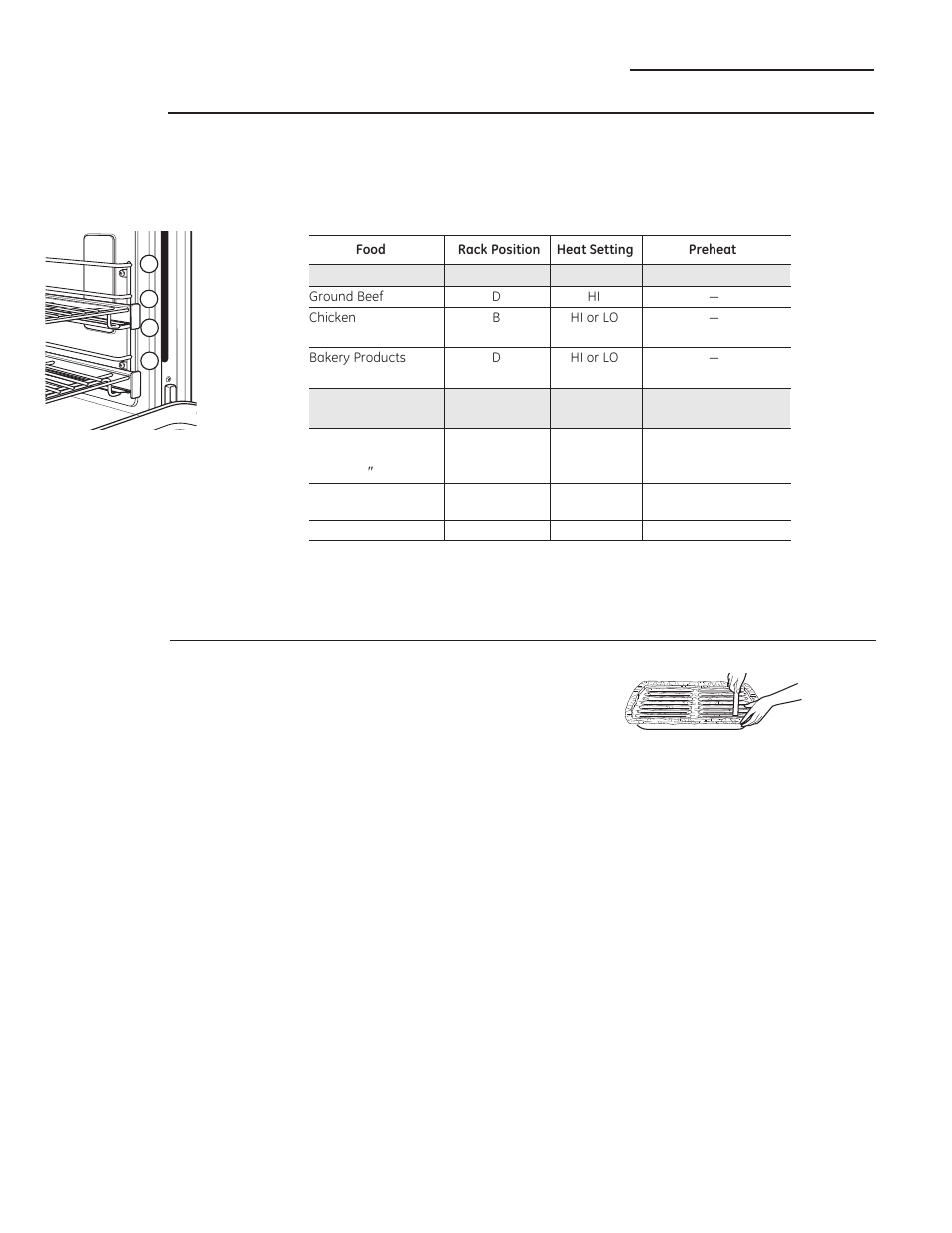 Broiling guide broiling, Aluminum foil | GE ZDP486NDPSS User Manual | Page 21 / 128