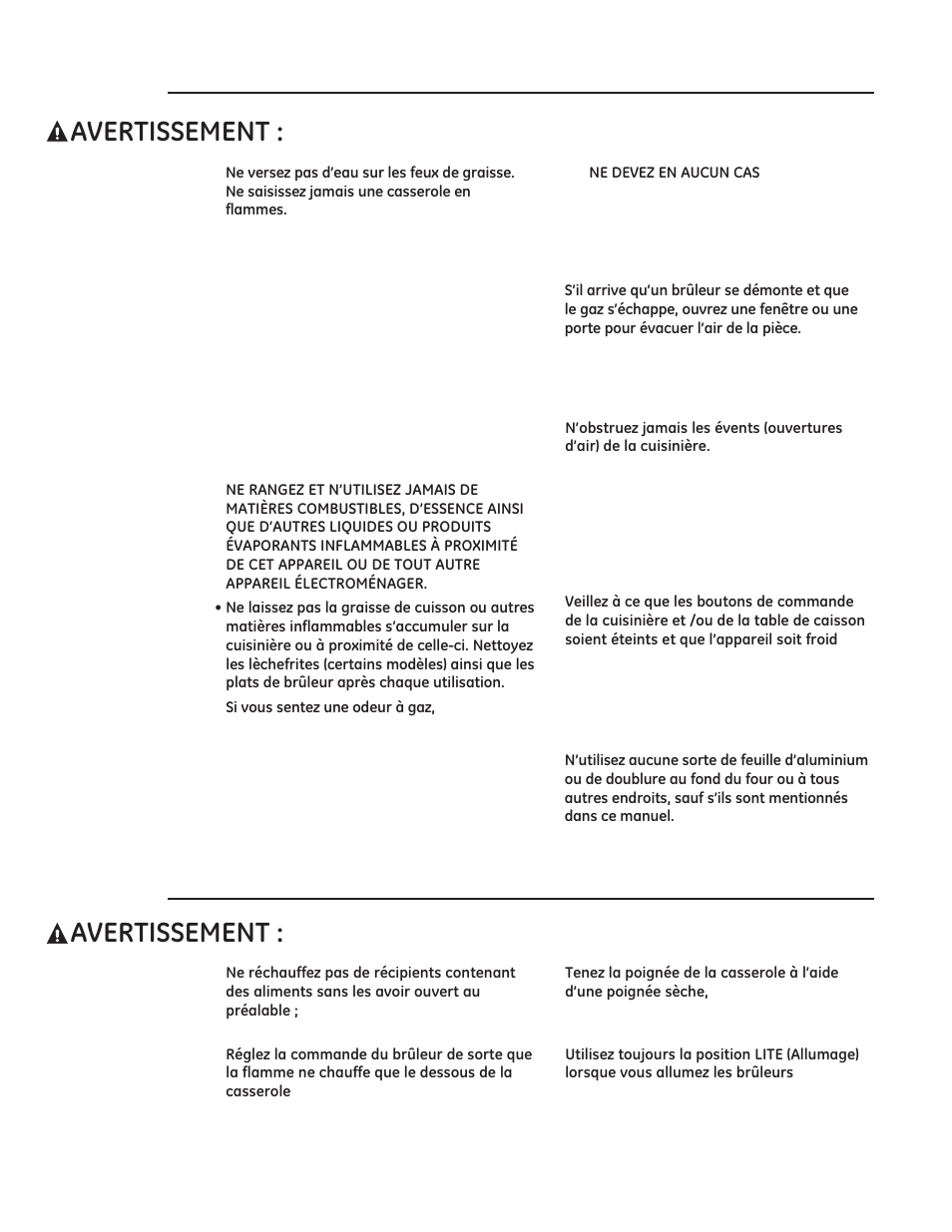 Consignes importantes de sécurité | GE ZDP486NDPSS User Manual | Page 49 / 128