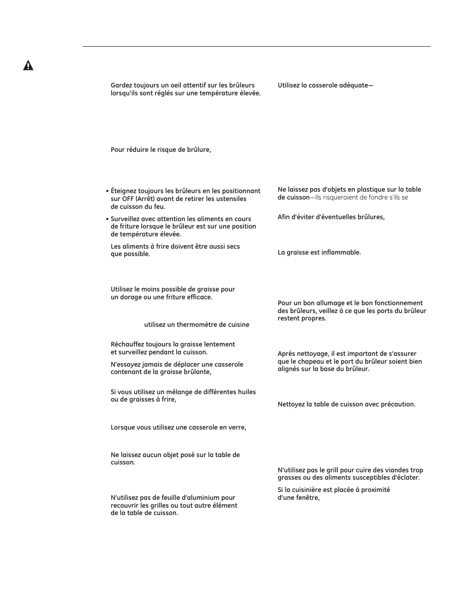 Consignes importantes de sécurité | GE ZDP486NDPSS User Manual | Page 50 / 128