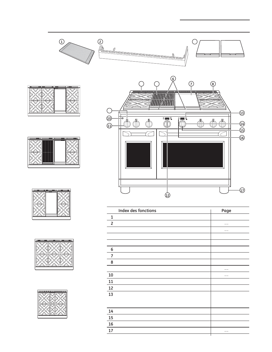 Caractéristiques de l’appareil, Fonctions de votre cuisinière | GE ZDP486NDPSS User Manual | Page 52 / 128