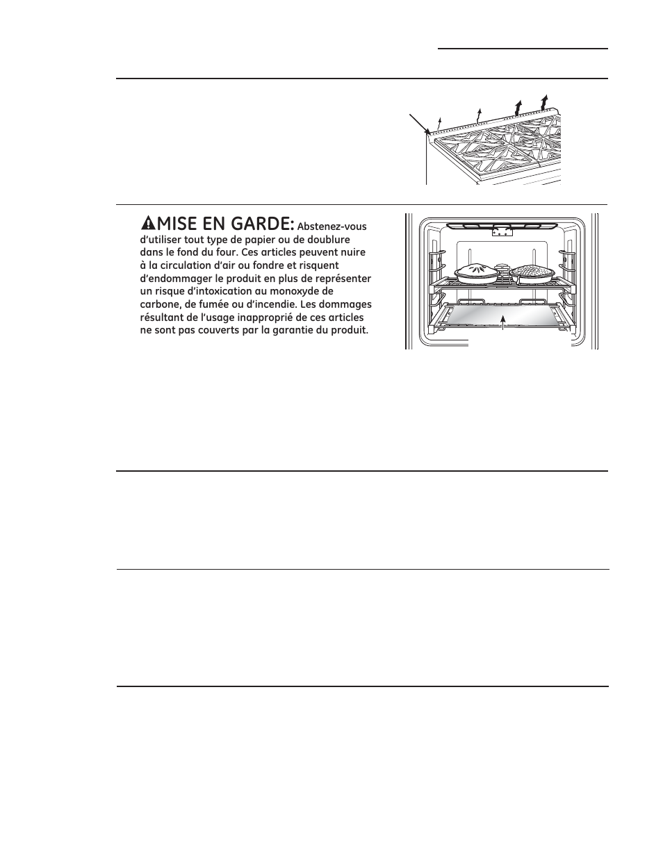 Conseils pour cuisson, Placer le moule, Préchauffage | Papier d’aluminium et doublures de four, Évents de four arrière, Plateaux ou feuilles de cuisson | GE ZDP486NDPSS User Manual | Page 60 / 128