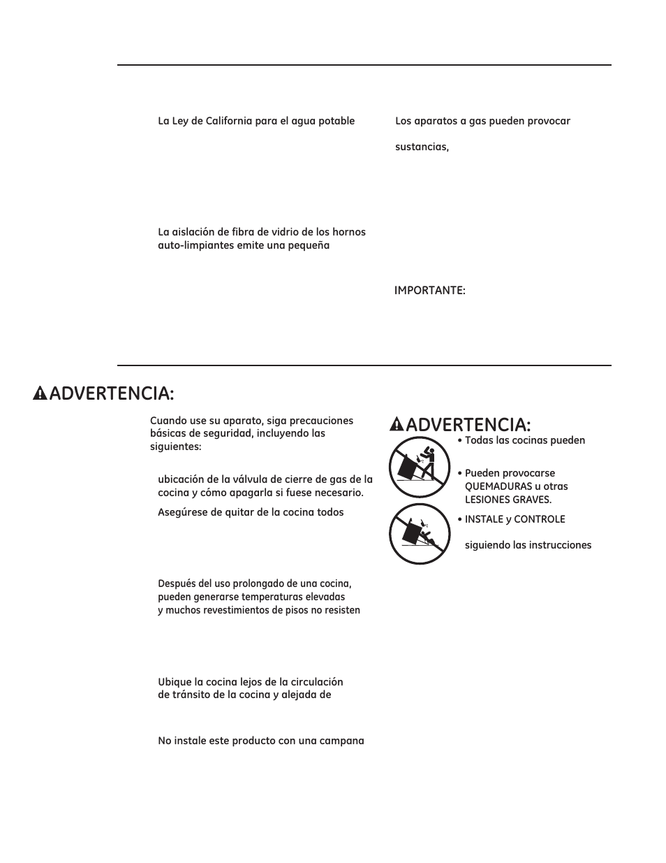 Instrucciones importantes de seguridad, Notificación importante de seguridad, 9(57(1&,$ precauciones de seguridad | GE ZDP486NDPSS User Manual | Page 89 / 128