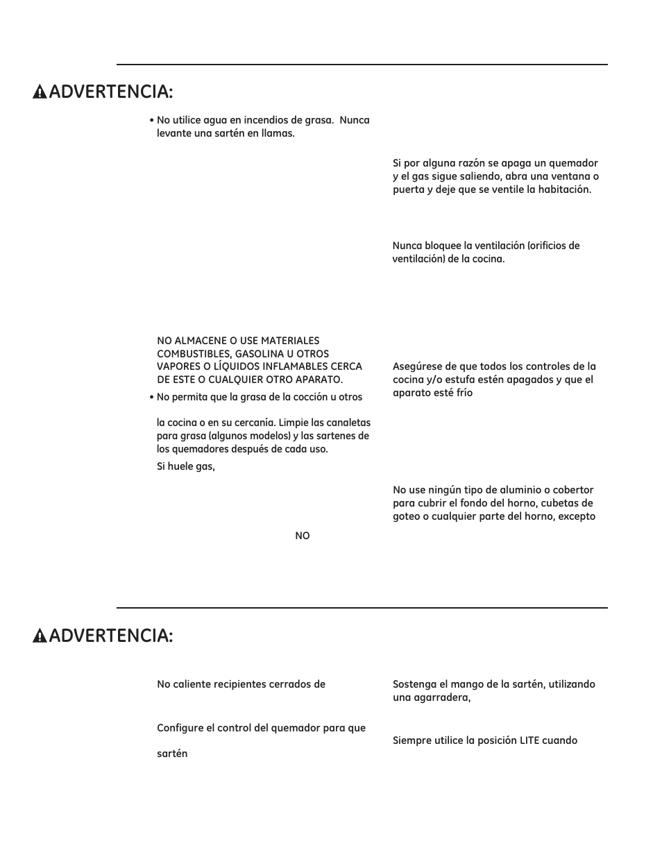 Instrucciones importantes de seguridad, 9(57(1&,$ precauciones de seguridad | GE ZDP486NDPSS User Manual | Page 91 / 128