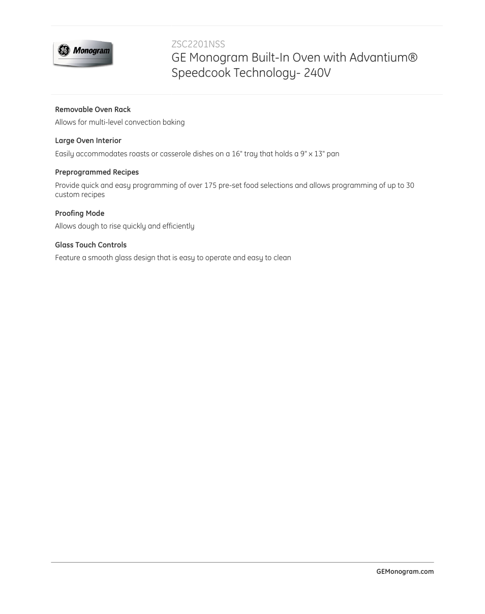 GE ZSC2201NSS User Manual | Page 2 / 4