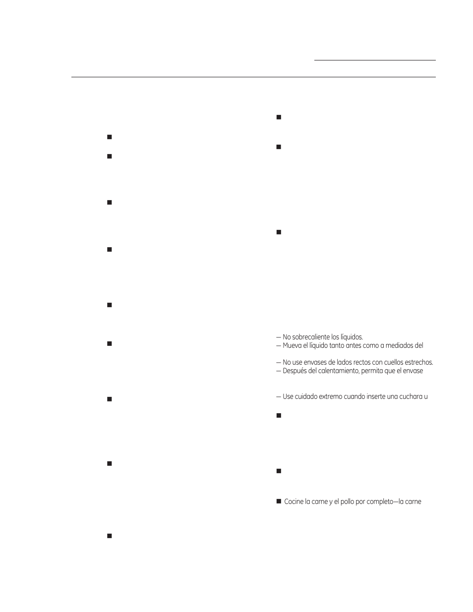Comidas | GE ZEM115SFSS User Manual | Page 36 / 56