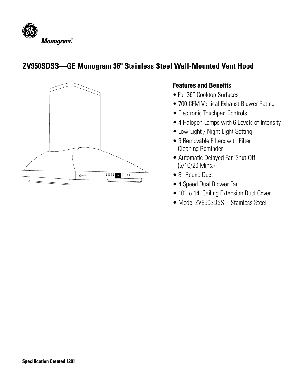 GE ZV950SDSS User Manual | Page 2 / 2