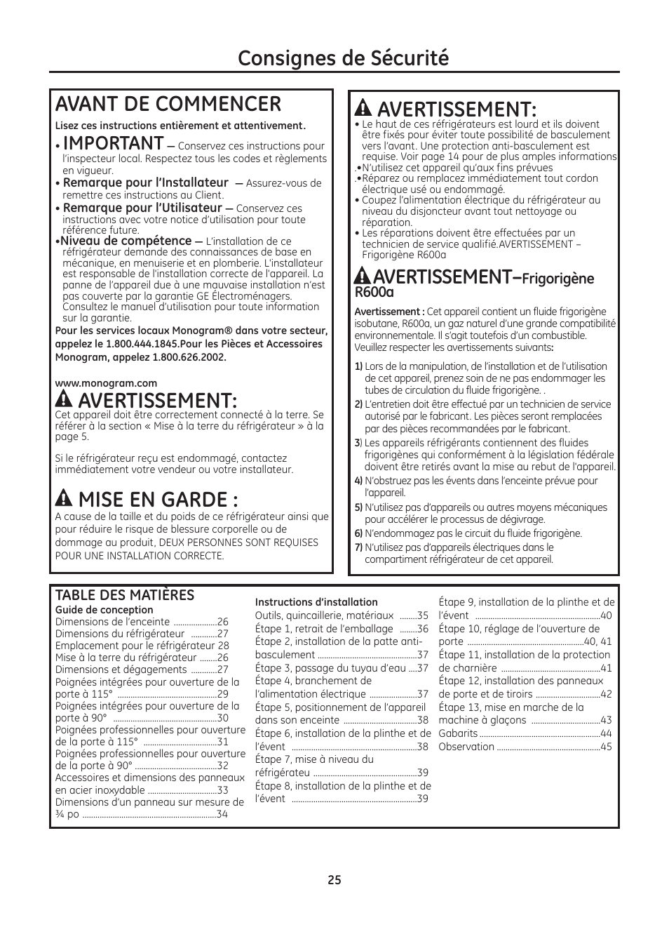 GE ZIC30GNDII User Manual | Page 25 / 68