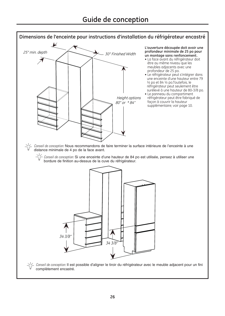 Guide de conception | GE ZIC30GNDII User Manual | Page 26 / 68