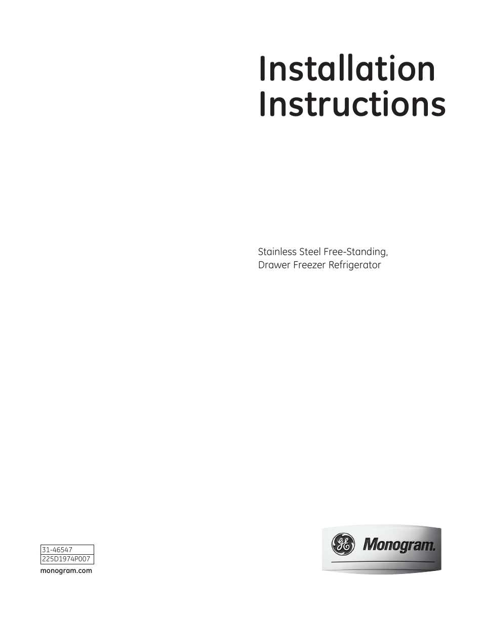 GE ZFGP21HZSS User Manual | 16 pages