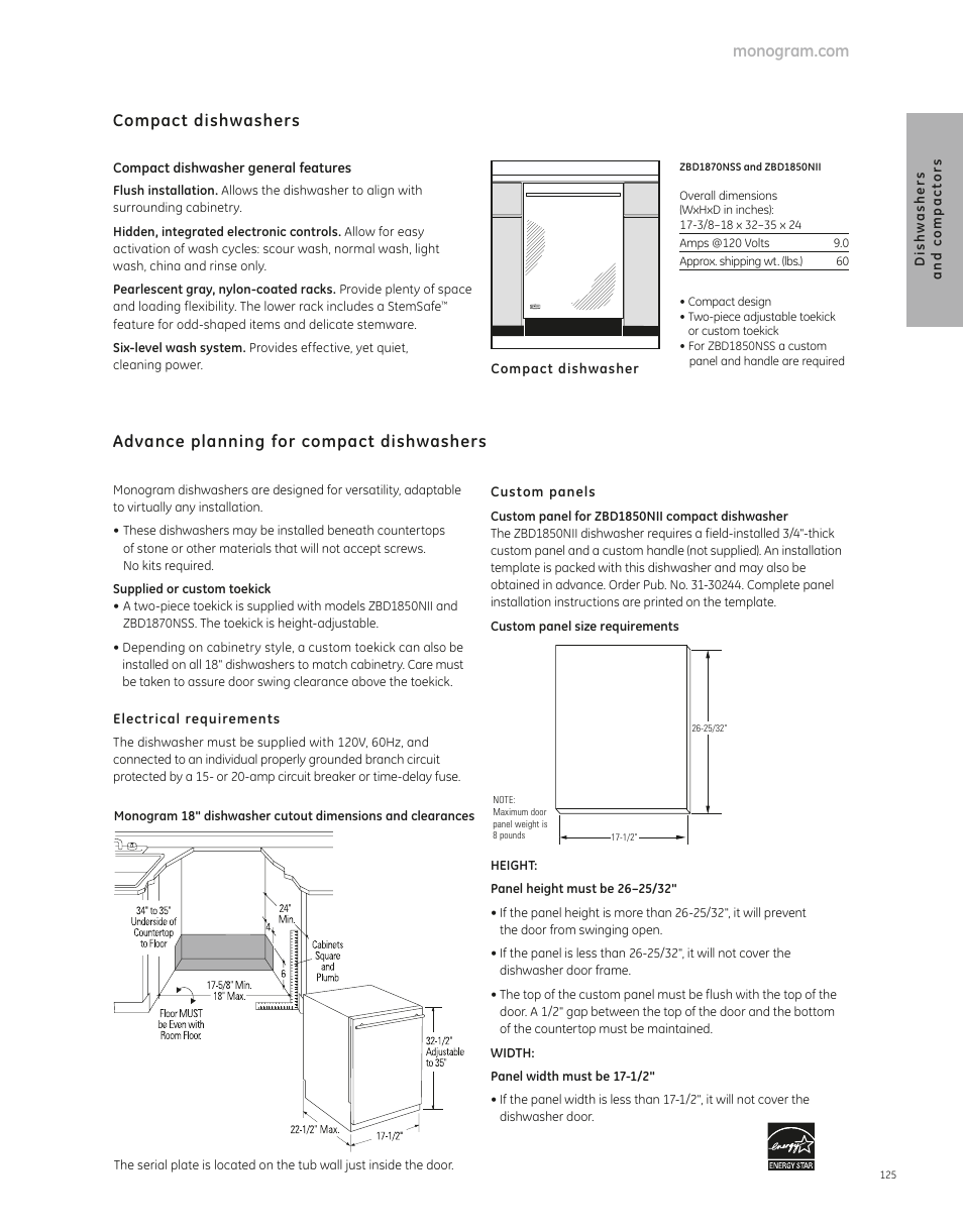 GE ZBD1850NII User Manual | 1 page