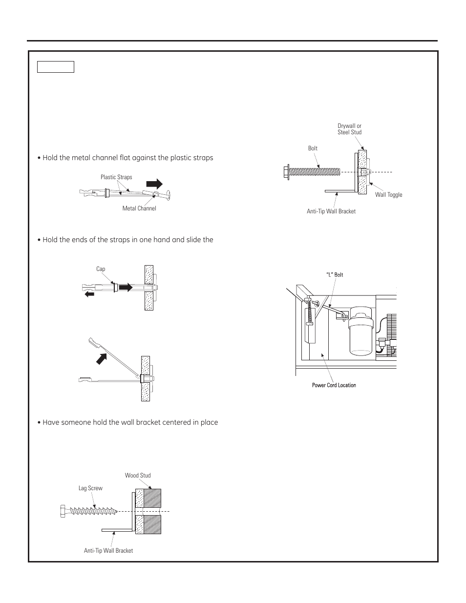 Installation instructions, Step 4 install anti-tip bracket (cont.) | GE ZICP360NXRH User Manual | Page 12 / 20