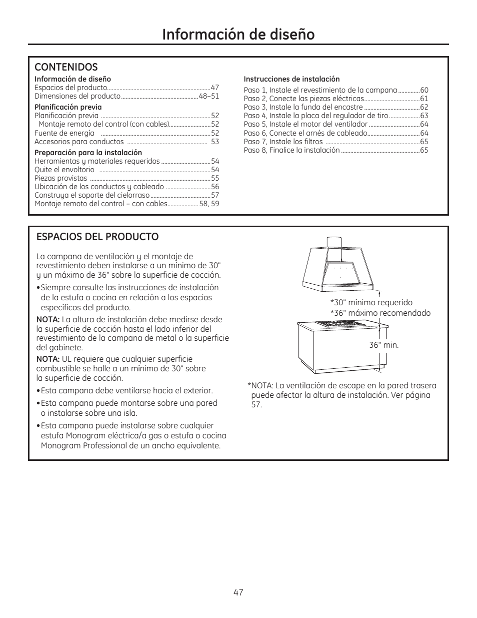 GE ZVC42LSS User Manual | Page 47 / 68