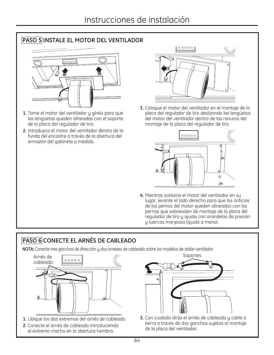 Instrucciones de instalación | GE ZVC42LSS User Manual | Page 64 / 68