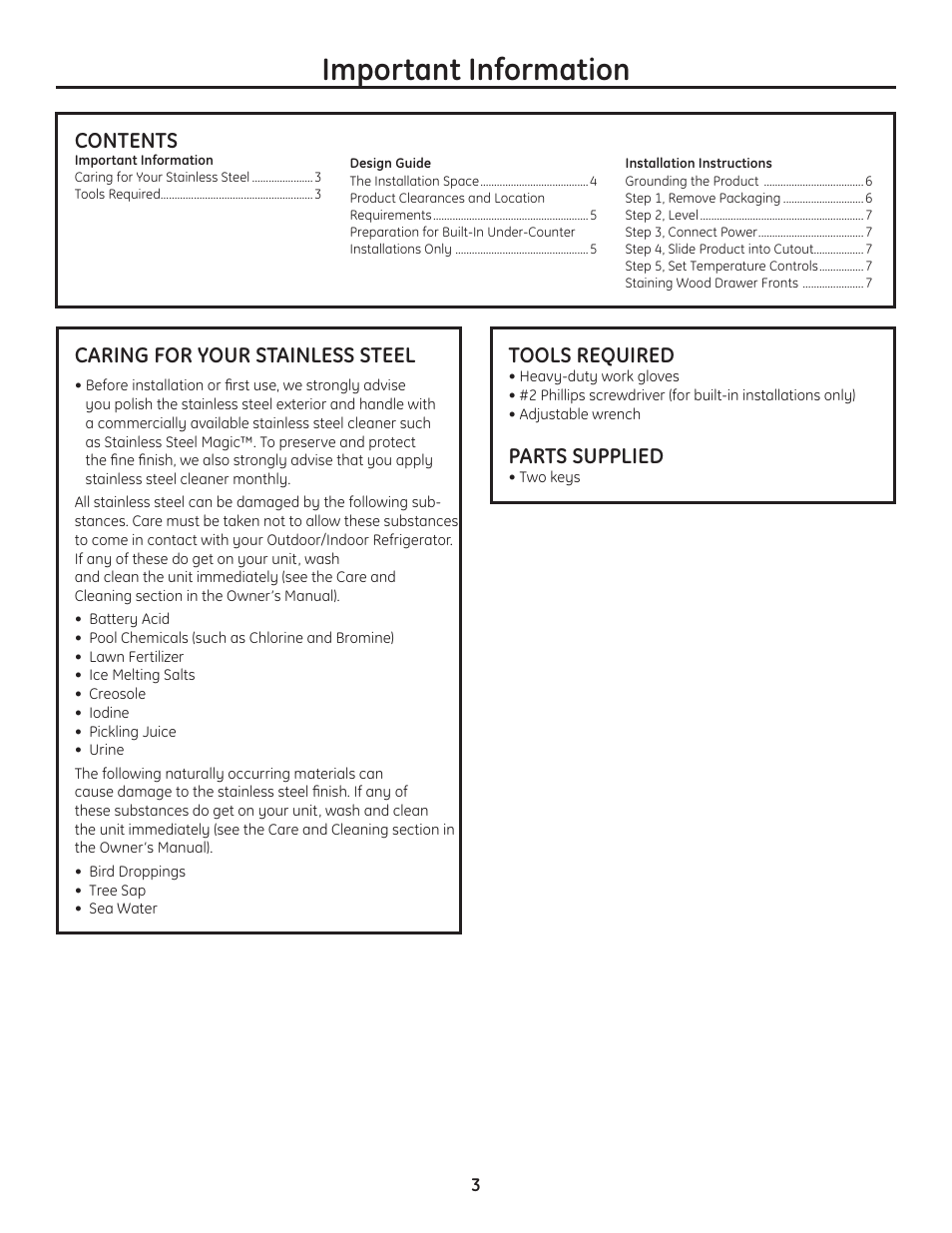 GE ZDOD240PSS User Manual | Page 3 / 8