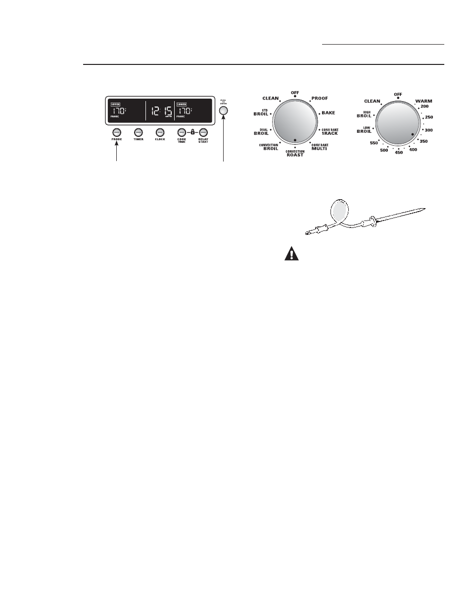 Precaución, Asado por convección con la sonda | GE ZET2SMSS User Manual | Page 103 / 124