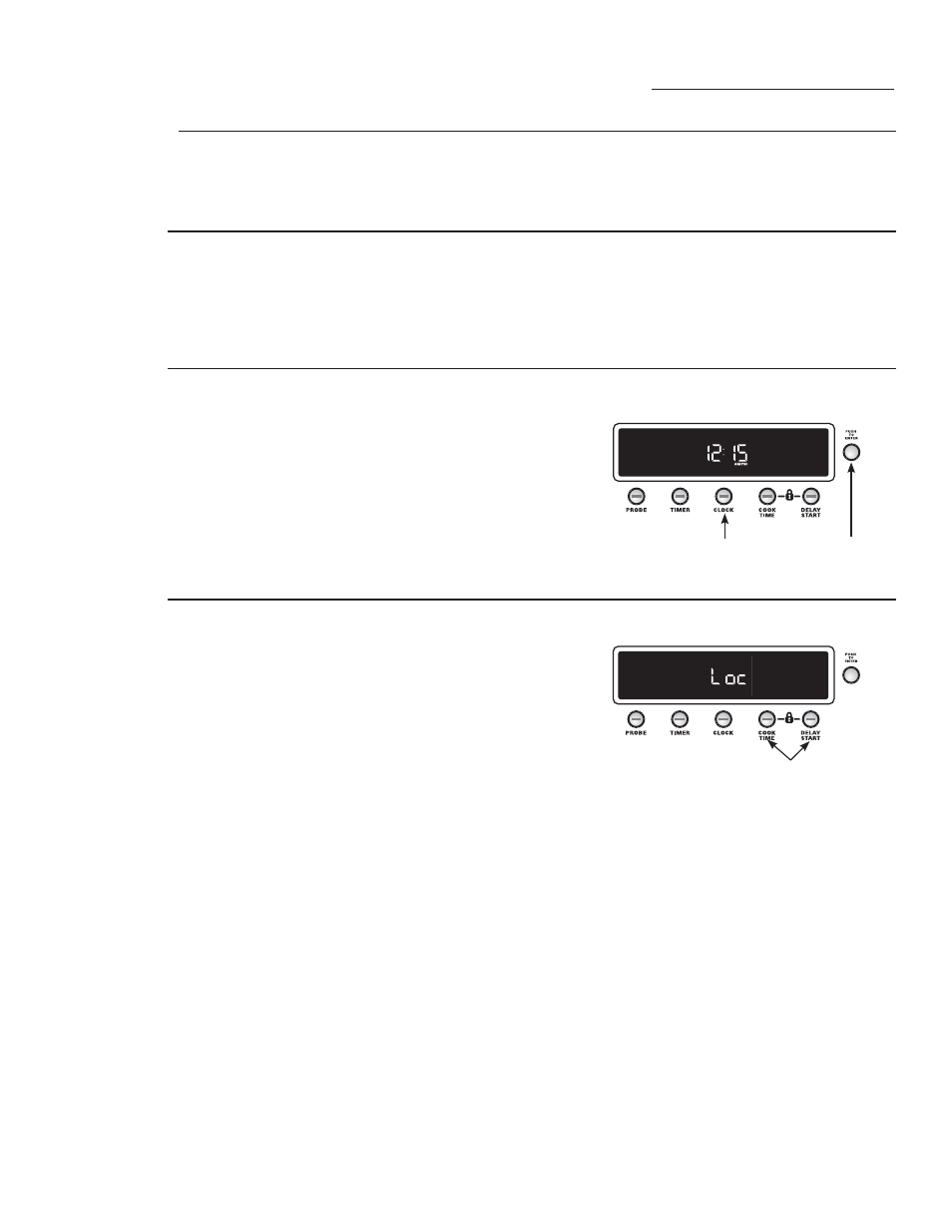 Funciones del reloj y del bloqueo del control, Para ajustar el reloj, Reloj | Corte de energía, Bloqueo del control | GE ZET2SMSS User Manual | Page 111 / 124