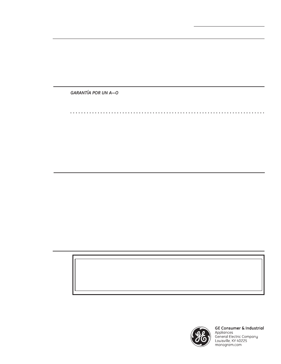 Garantía, Qué no está cubierto | GE ZET2SMSS User Manual | Page 124 / 124