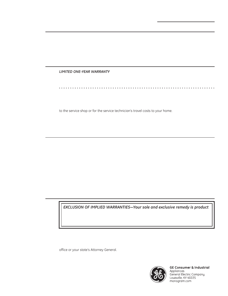 Warranty, What is not covered | GE ZET2SMSS User Manual | Page 42 / 124