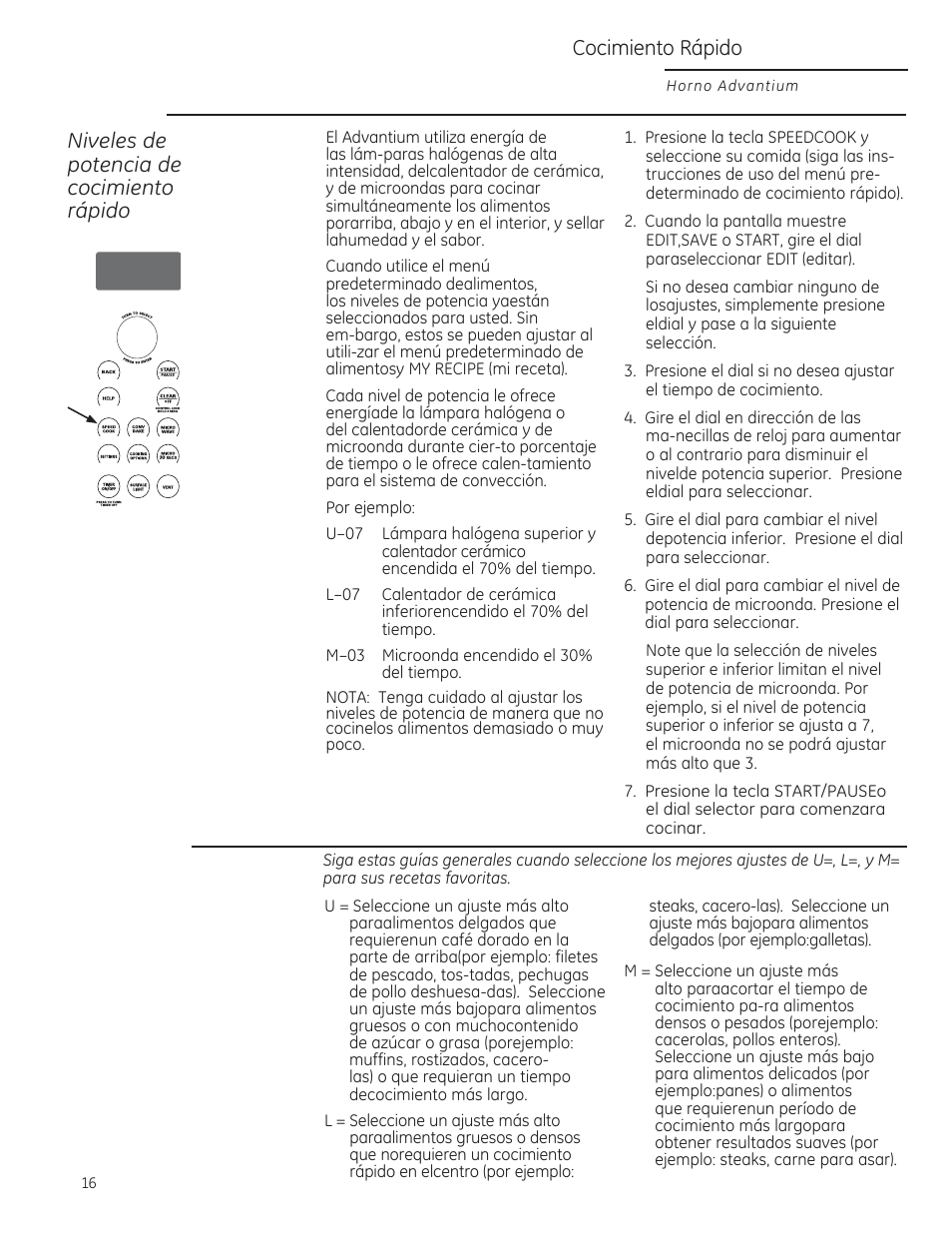 Niveles de potencio de cocimiento rápido, Cocimiento rápido | GE ZSA1202RSS User Manual | Page 56 / 80