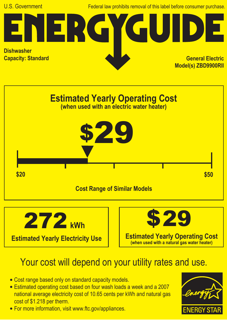 GE ZBD9900RII User Manual | 1 page