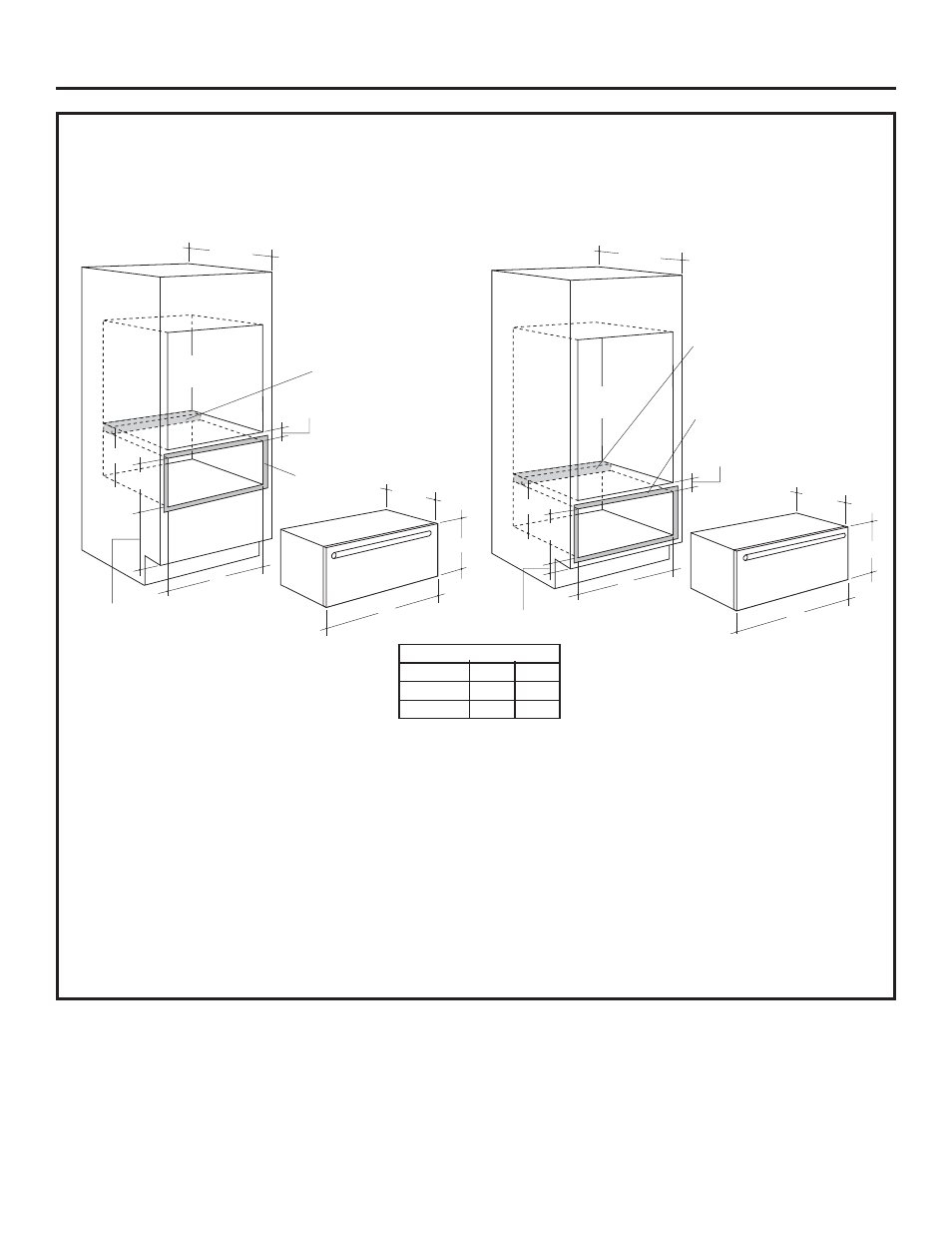 Installation preparation, Installation options, When installed under a wall oven | GE ZKD910SFSS User Manual | Page 7 / 16