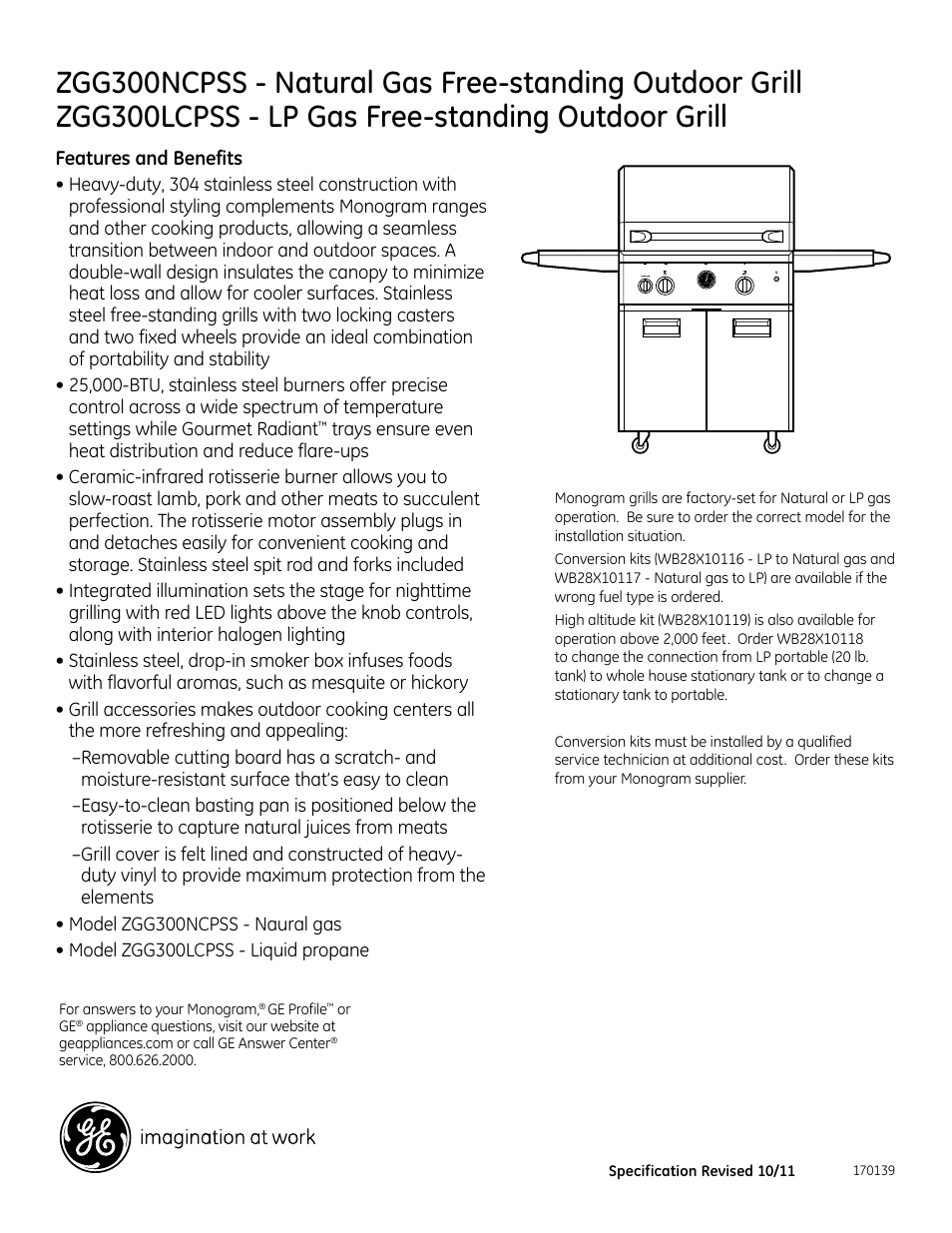 GE ZGG300LCPSS User Manual | Page 2 / 2