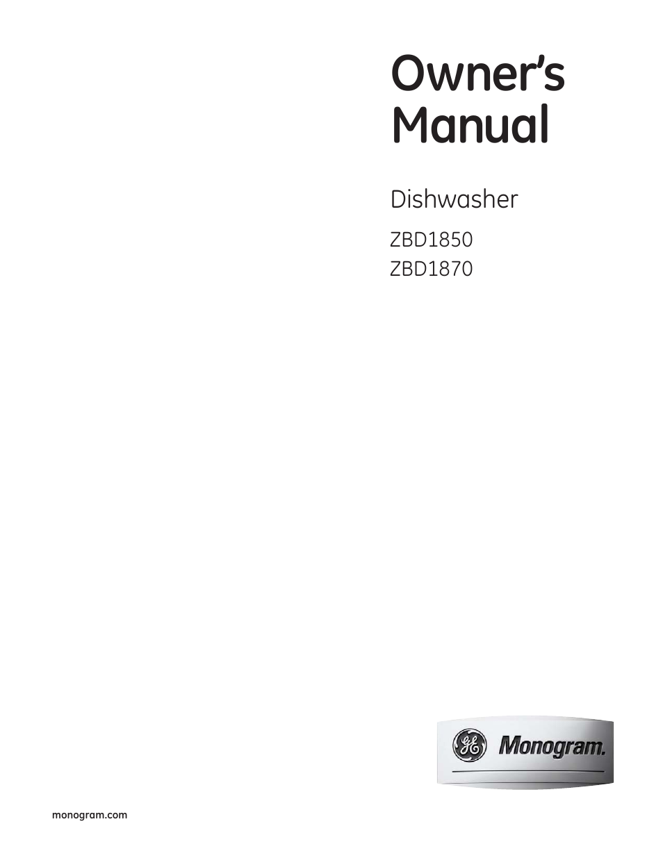 GE ZBD1850NII User Manual | 24 pages