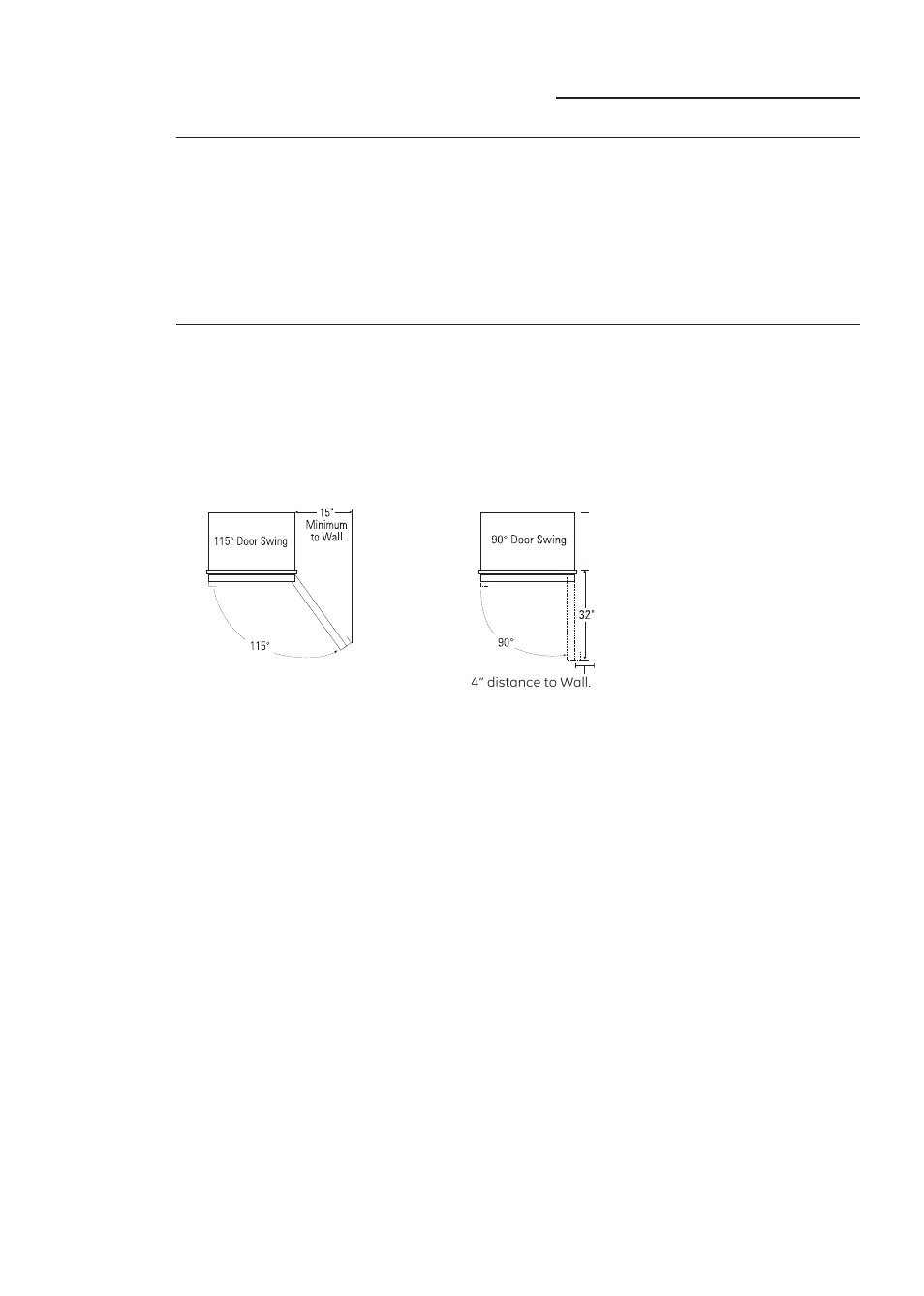 Préparation emplacement du réfrigérateur, Dégagements | GE ZIK30GNDII User Manual | Page 39 / 68